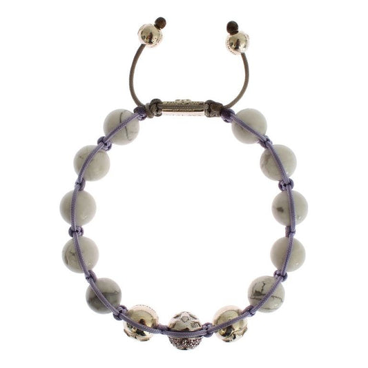 Nialaya Elegant Silver Purple CZ & Howlite Bracelet Bracelet Nialaya