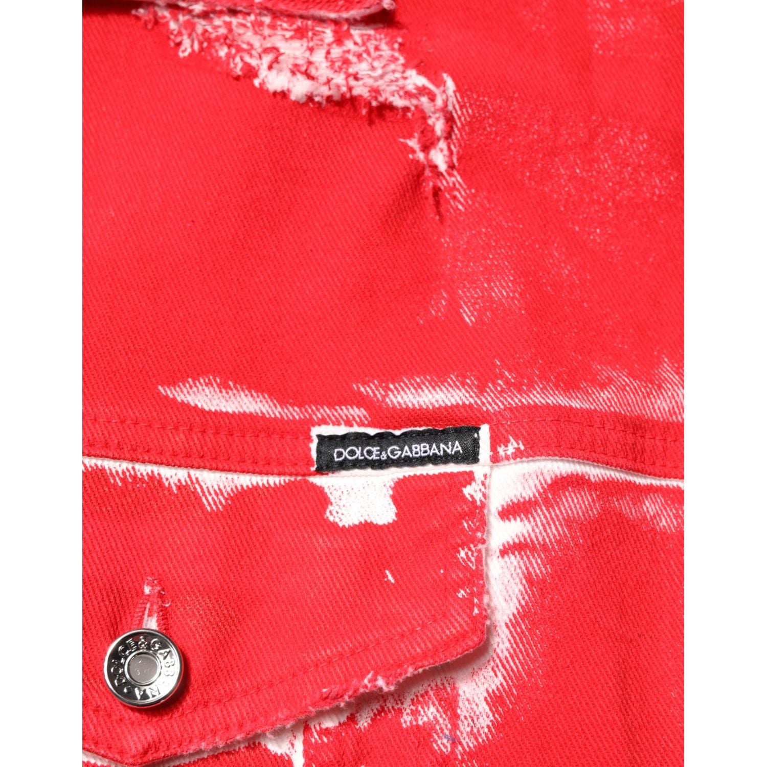 Dolce & Gabbana Red Sleeveless Logo Plaque Vest Jacket