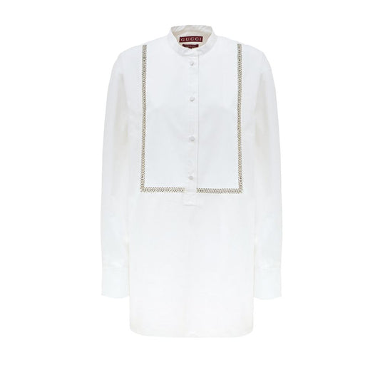 Gucci White Cotton Blouse Gucci