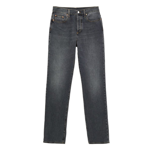 Gucci Gray Cotton Relaxed Fit Jeans Gucci