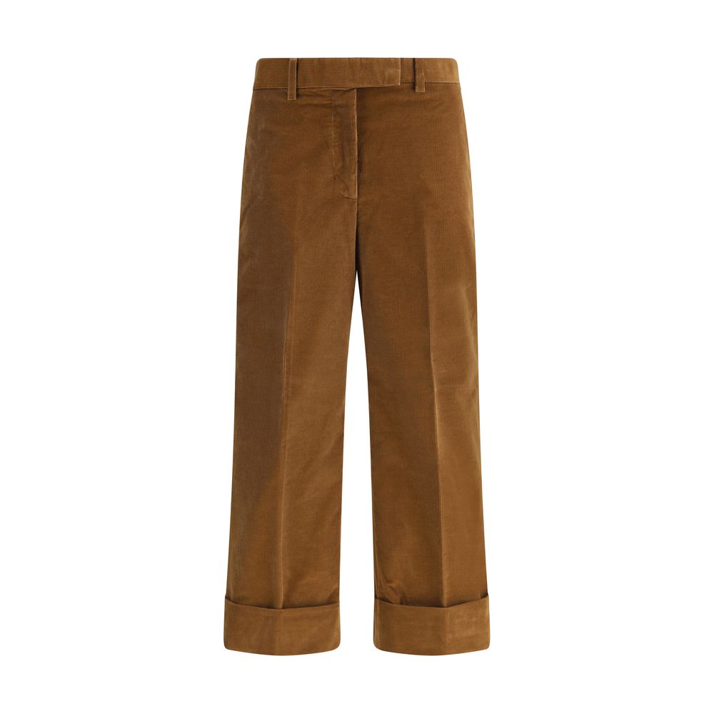 Thom Browne Brown Cotton Casual Pants