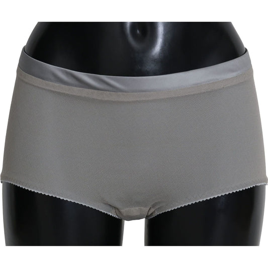 Dolce & Gabbana Shimmering Silver Stretch Cotton Underwear Dolce & Gabbana