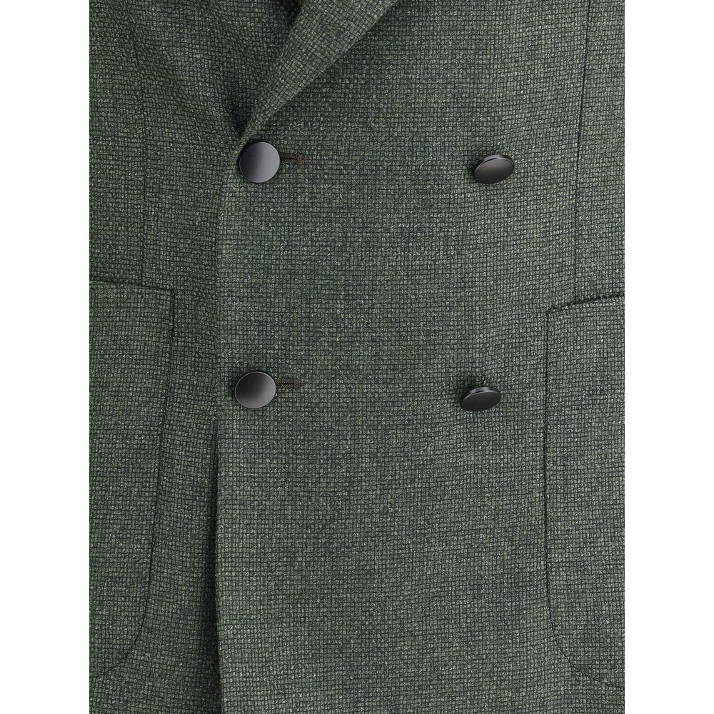 Tagliatore Bicolor Fleece Wool Blazer