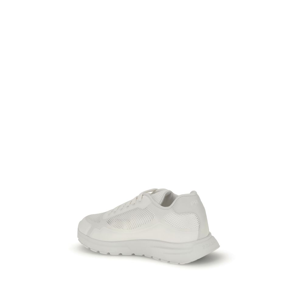 Prada White Rubber Athletic Sneakers