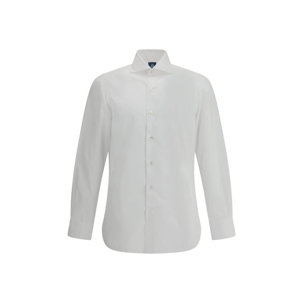 Finamore White Cotton Dress Shirt Finamore