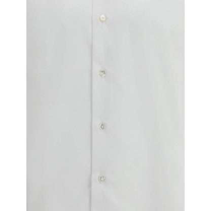 Finamore White Cotton Dress Shirt Finamore
