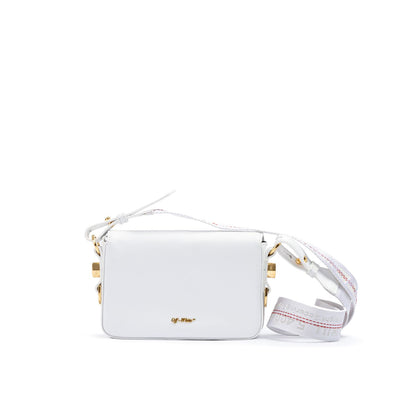 Off-White White/Gold Metallic Stripe Mini Crossbody Bag Off-White