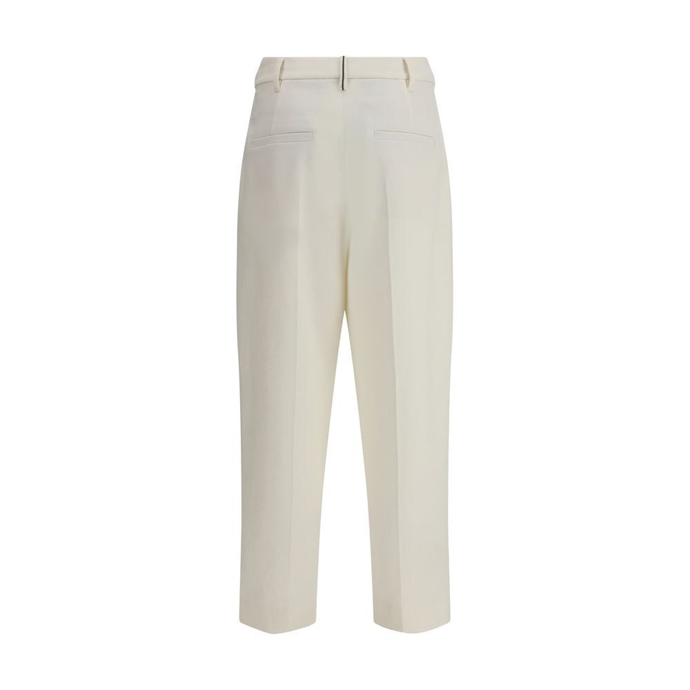 Brunello Cucinelli White Cotton Chino Pants