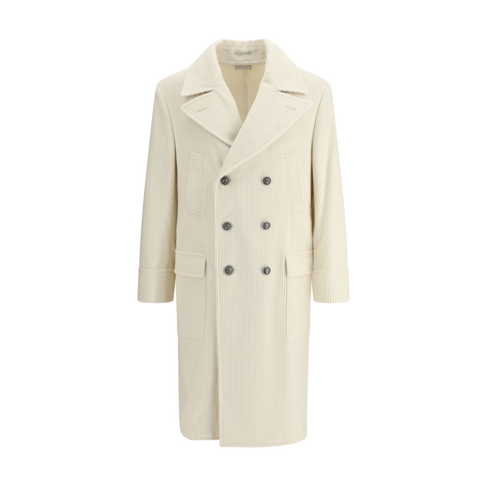 Brunello Cucinelli Cream Cashmere Coat
