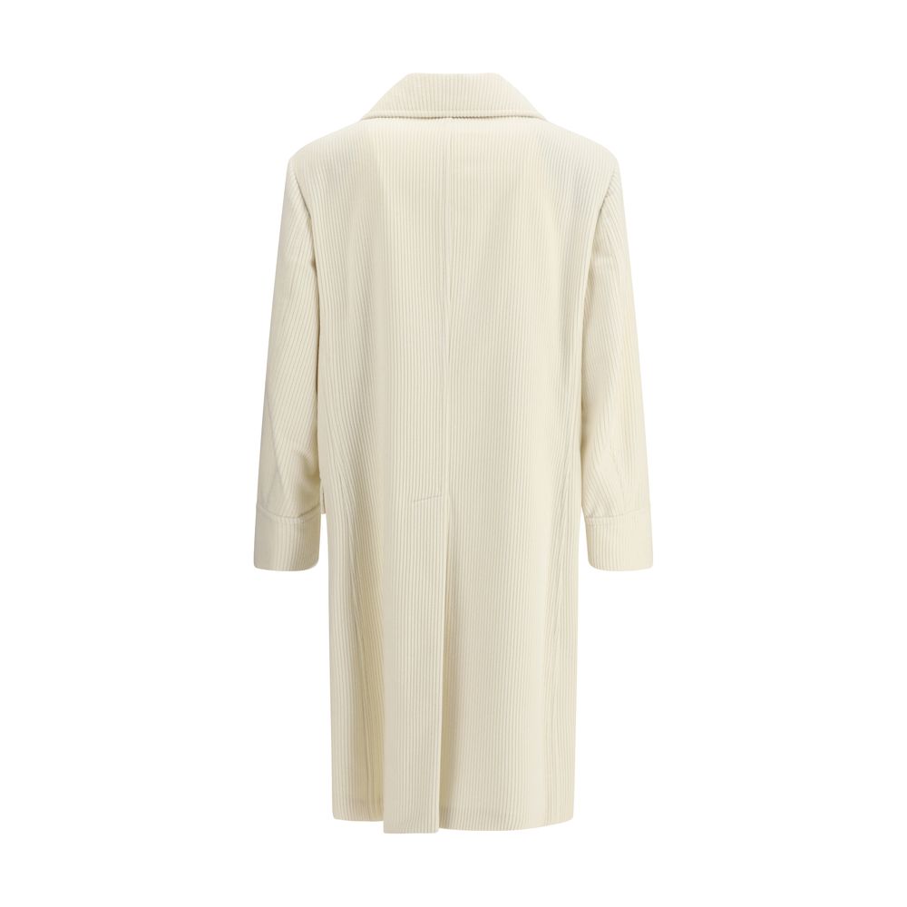 Brunello Cucinelli Cream Cashmere Coat