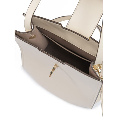 Giada White Leather Shoulder Bag