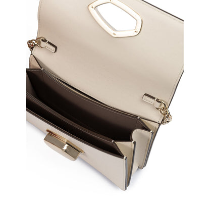 Giada Beige Leather Clutch Bag Giada