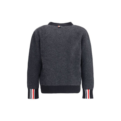 Thom Browne Black Fleece Wool Cardigan