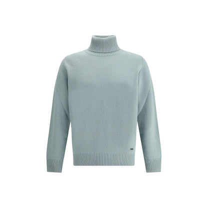 Brooksfield Green Fleece Wool Turtleneck Brooksfield