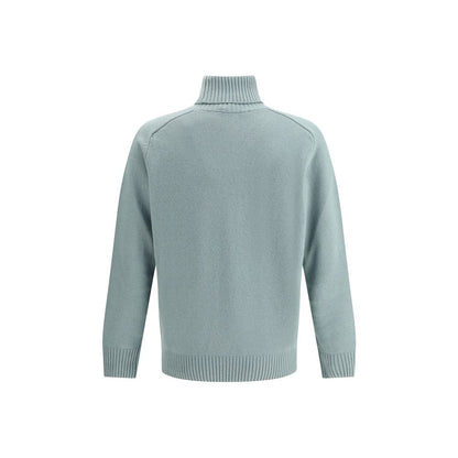 Brooksfield Green Fleece Wool Turtleneck Brooksfield