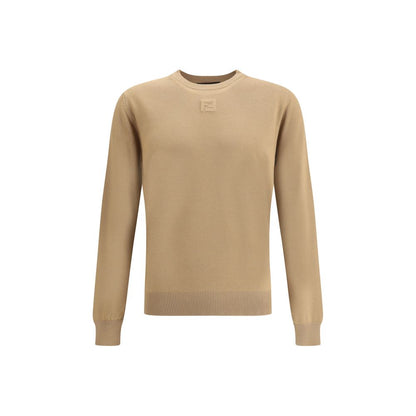 Fendi Beige Fleece Wool Sweatshirt