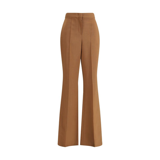 Fendi Brown Wool Flared Pants