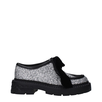 Jimmy Choo Gray Plastic Slip-On Loafers