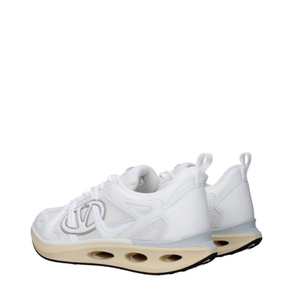 Valentino Garavani White Fabric Athletic Sneakers
