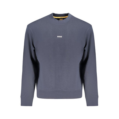 Hugo Boss Blue Cotton Men Sweatshirt