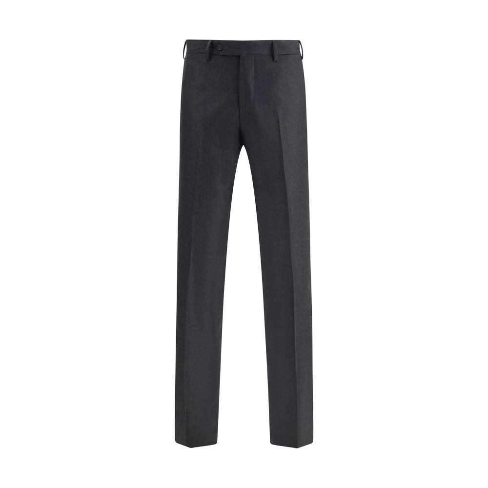 Germano Gray Fleece Wool Dress Pants Germano
