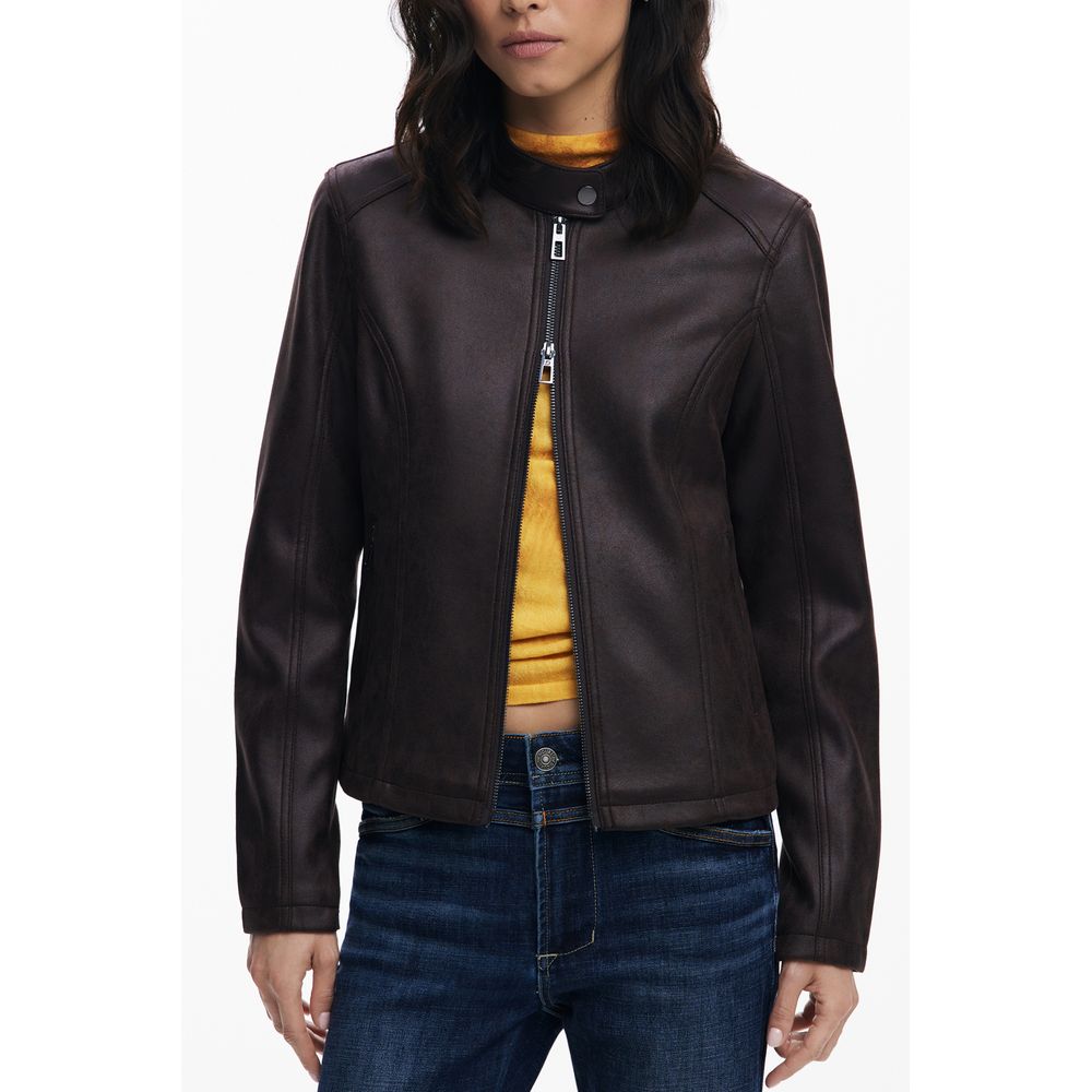 Desigual Brown Polyester Women's Jacket