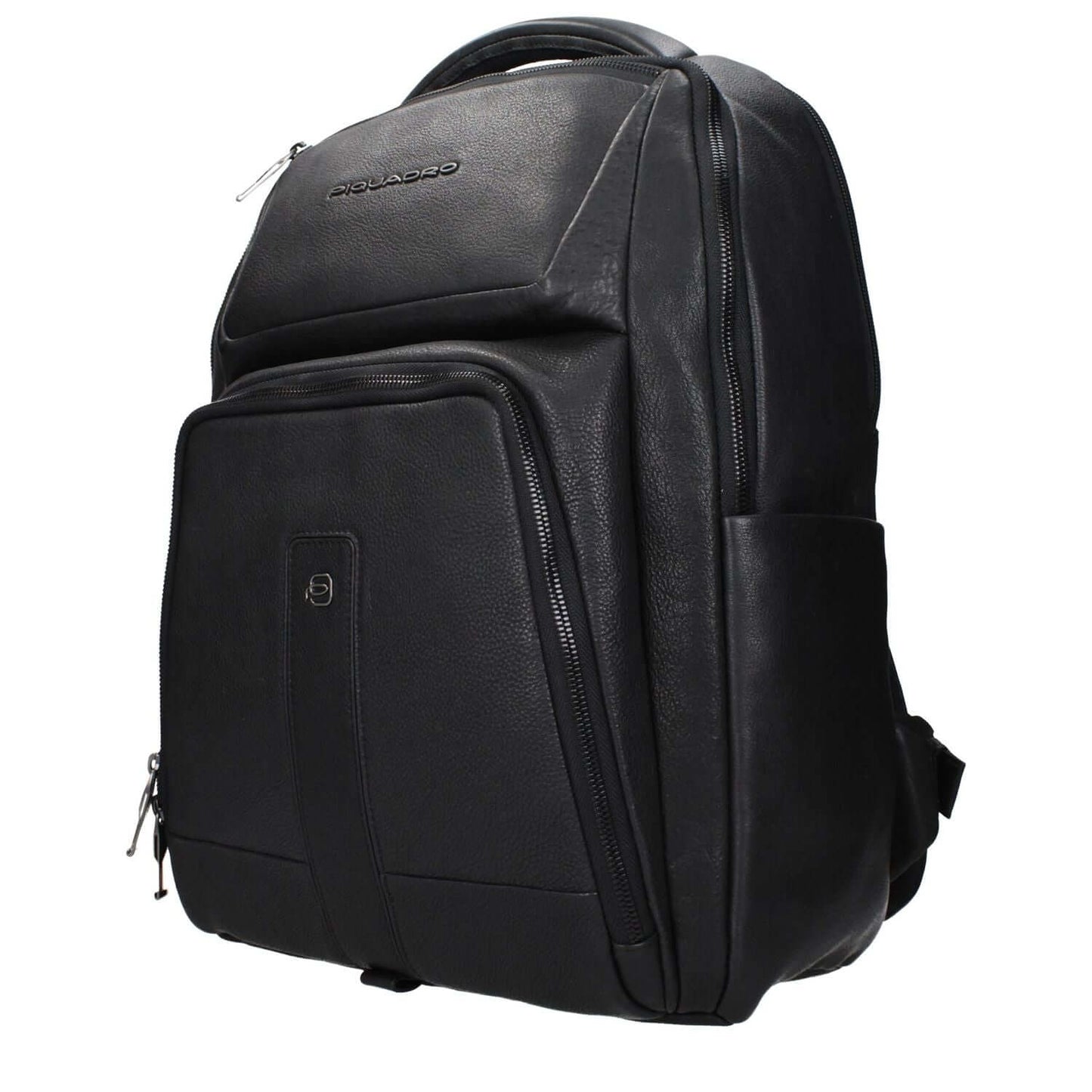 Piquadro Black Leather Backpack