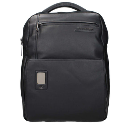 Piquadro Black Leather Backpack