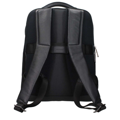 Piquadro Black Leather Backpack