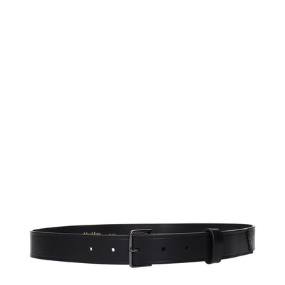 Max Mara Black Leather Regular Belt