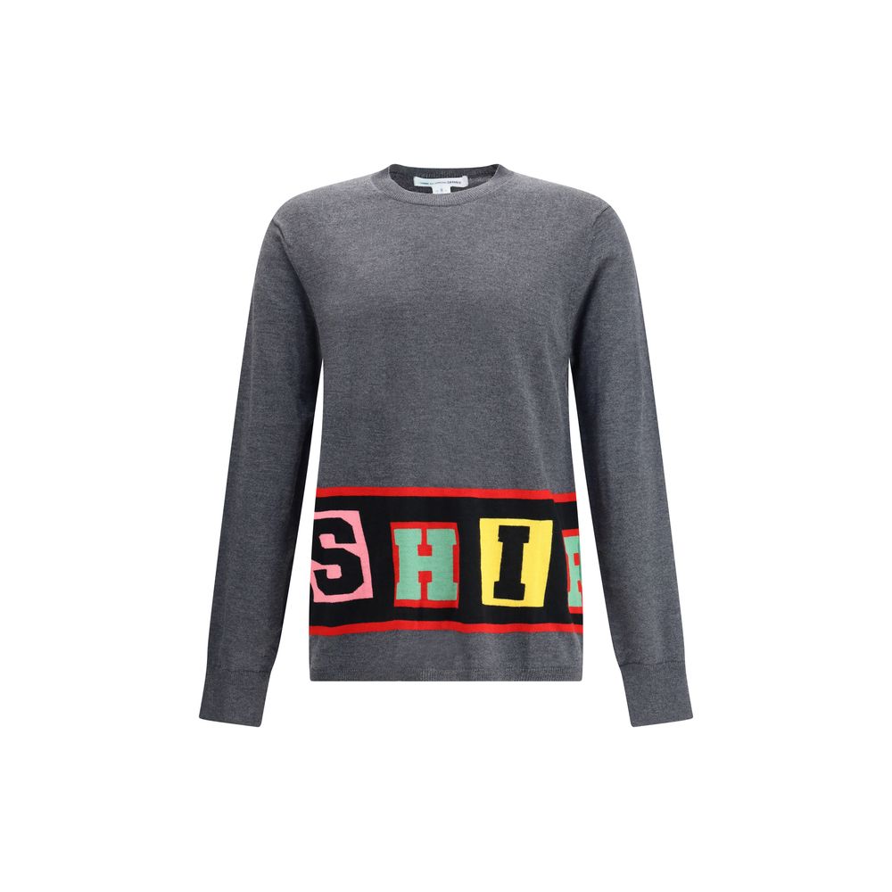 Comme Des Garçons Gray Marabou Sweatshirt
