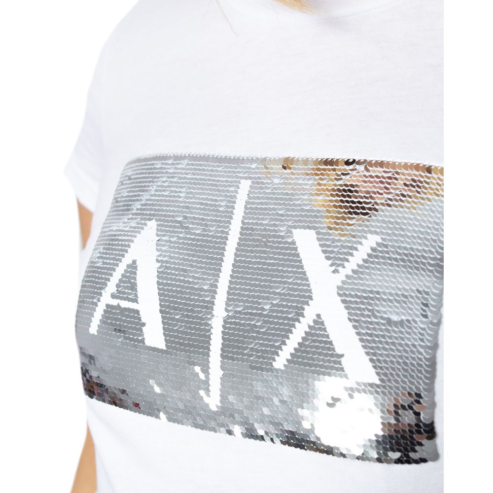 Armani Exchange White Cotton T-Shirt