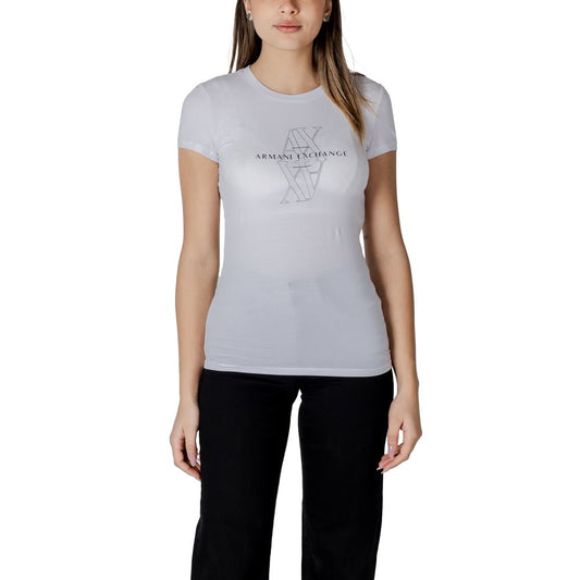 Armani Exchange White Cotton T-Shirt