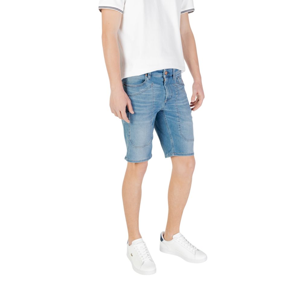 Jeckerson Light Blue Cotton Bermuda Shorts Jeckerson
