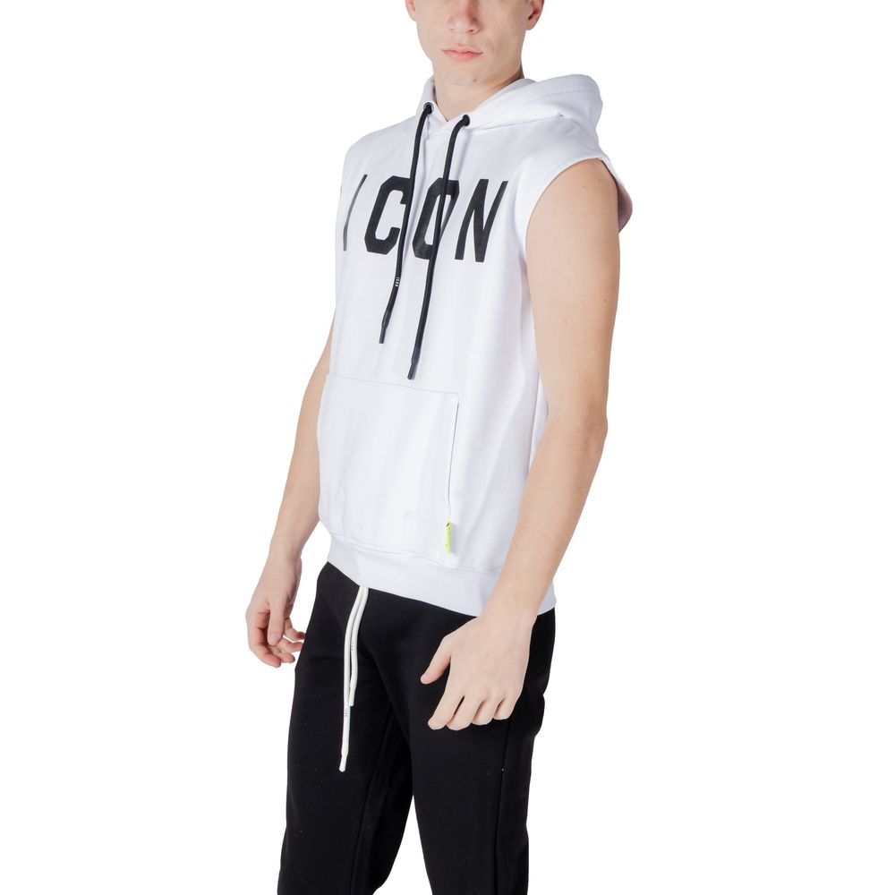 Icon White Cotton Hoodie