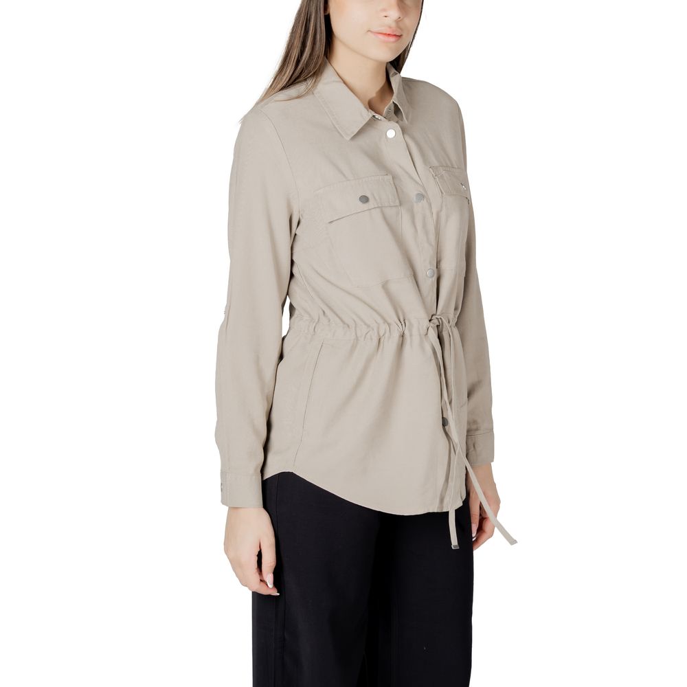 Only Beige Viscose Blouse Only