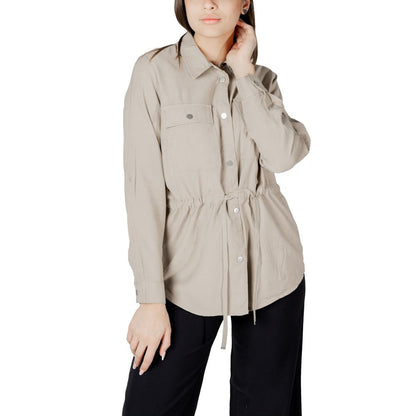 Only Beige Viscose Blouse Only