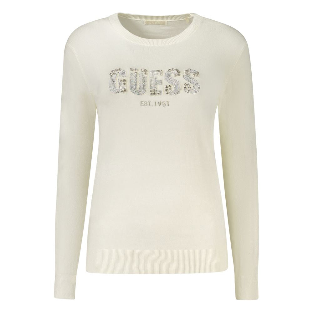 Guess Jeans Bianco Viscosa Women Sweater