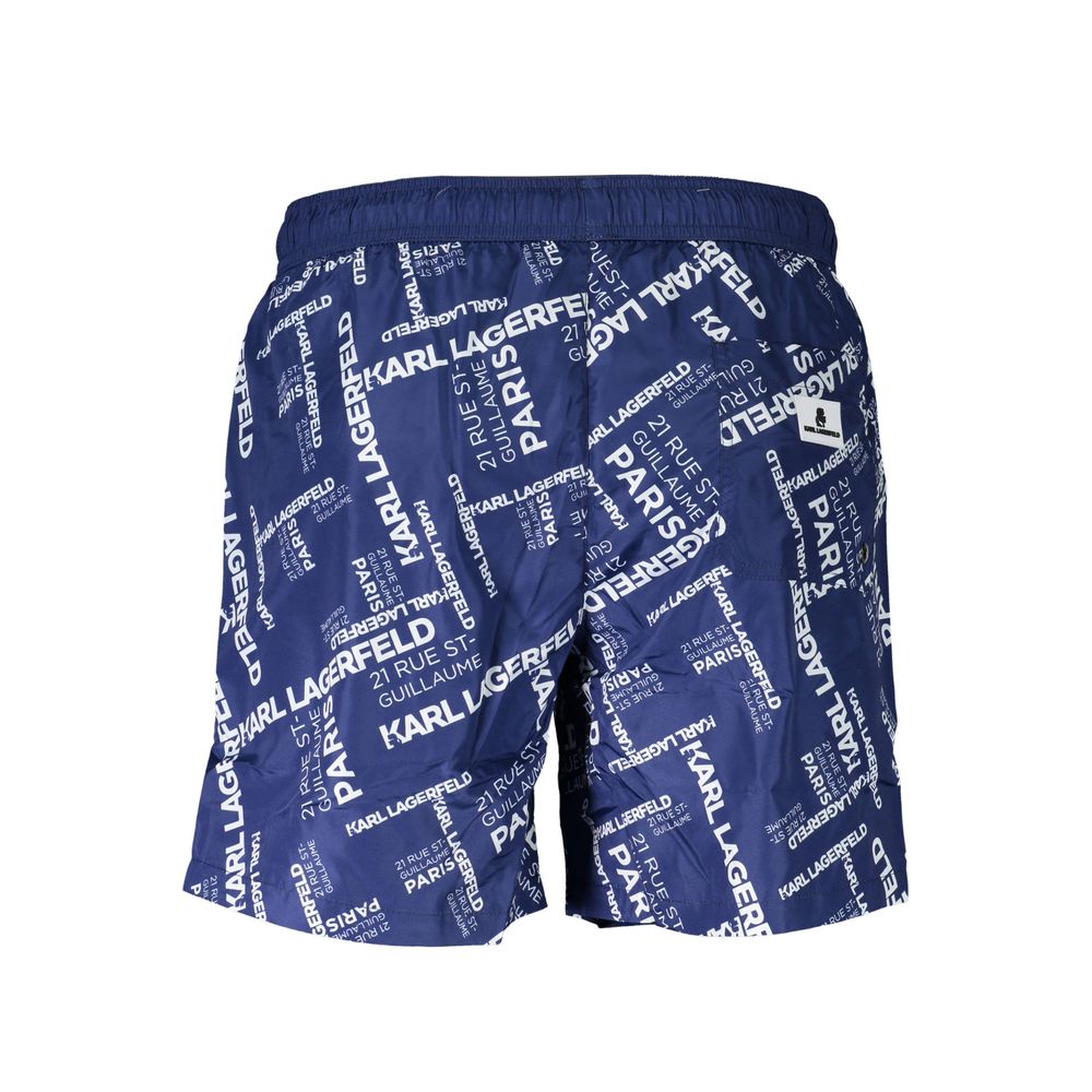 Karl Lagerfeld Blue Polyester Men's Swim Boxer
