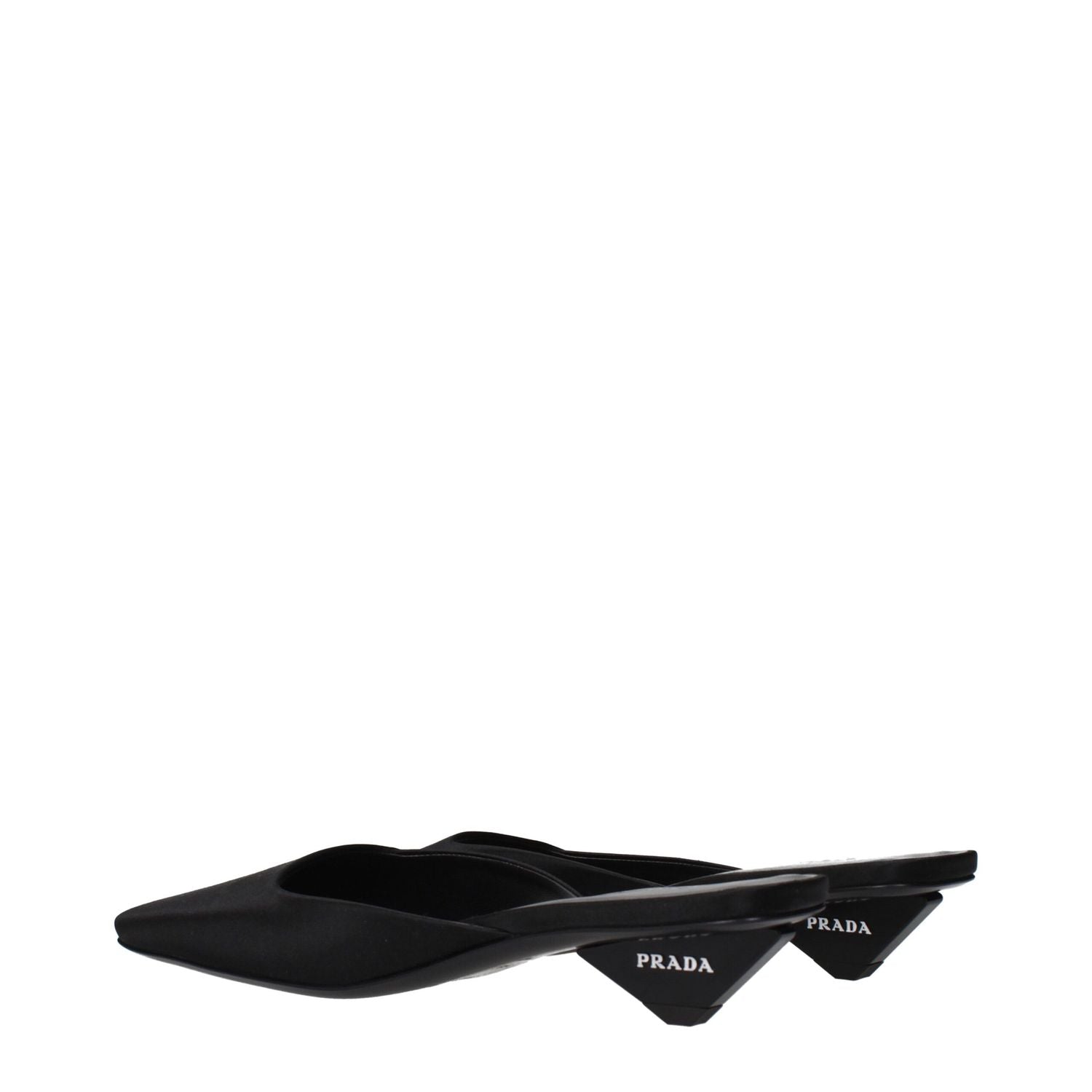 Prada Black Satin Flat Sandals