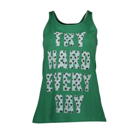 Silvian Heach Verde Cotton Women Tank Top