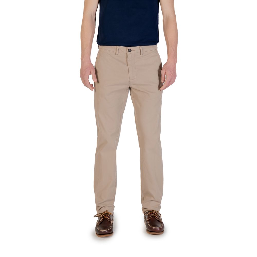 Borghese Beige Cotton Skinny Pants Borghese