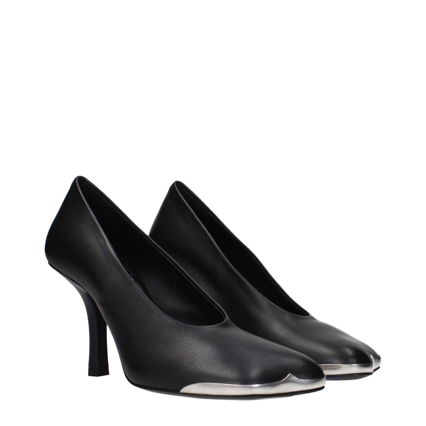 Burberry Black Leather High Heel Pumps