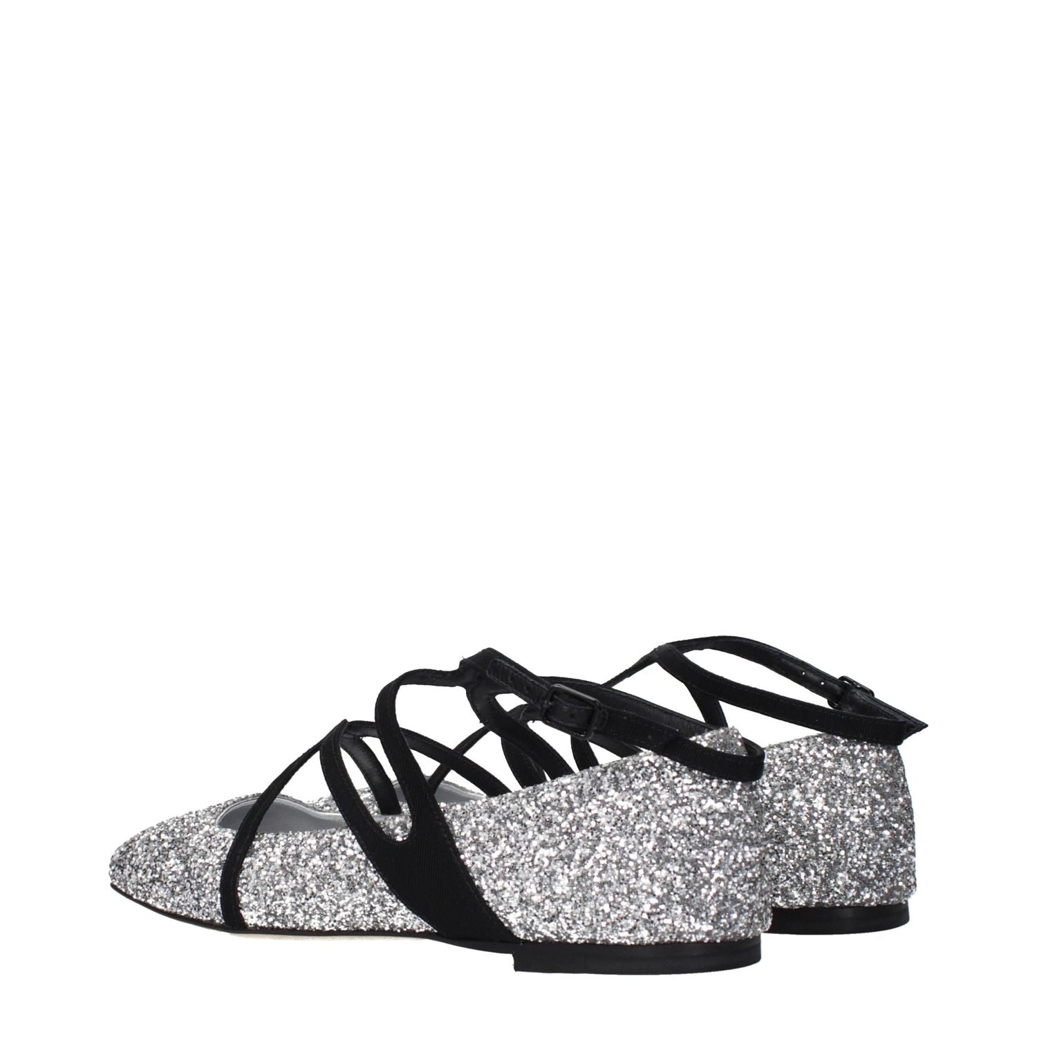 Jimmy Choo Gray Plastic Ballet Flats