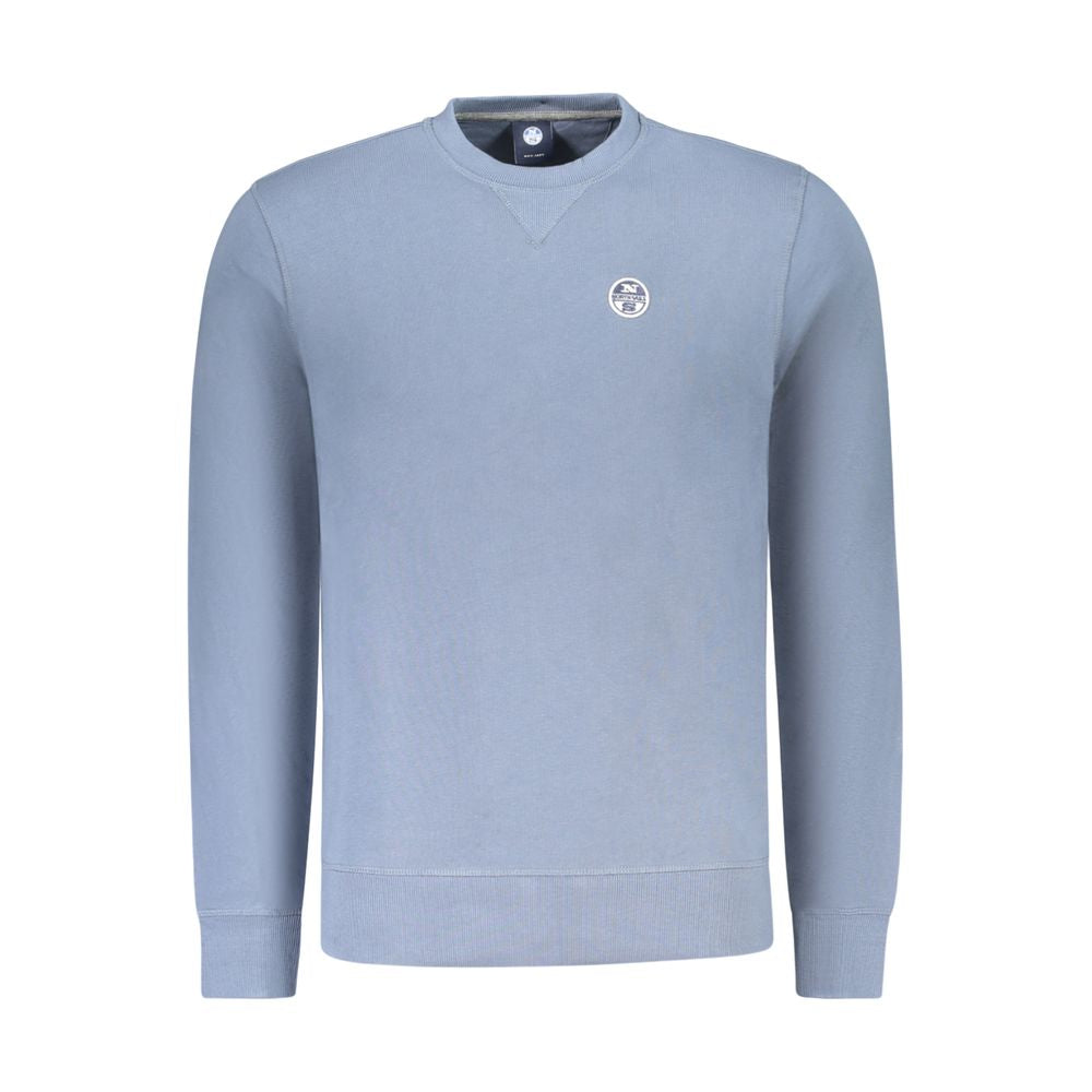 North Sails Blue Cotton Men Sweatshirt