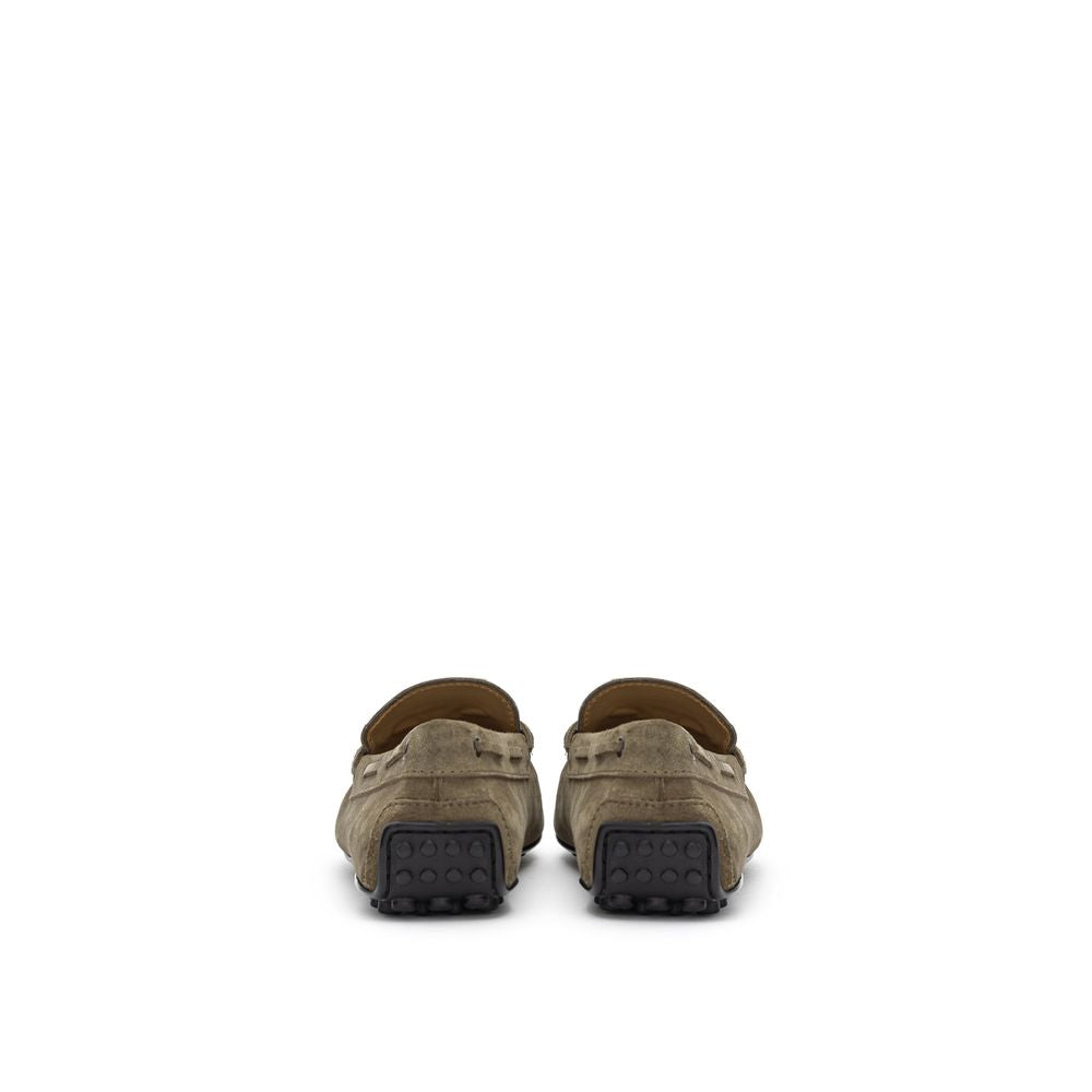 Tod's Beige Suede Leather Moccassin