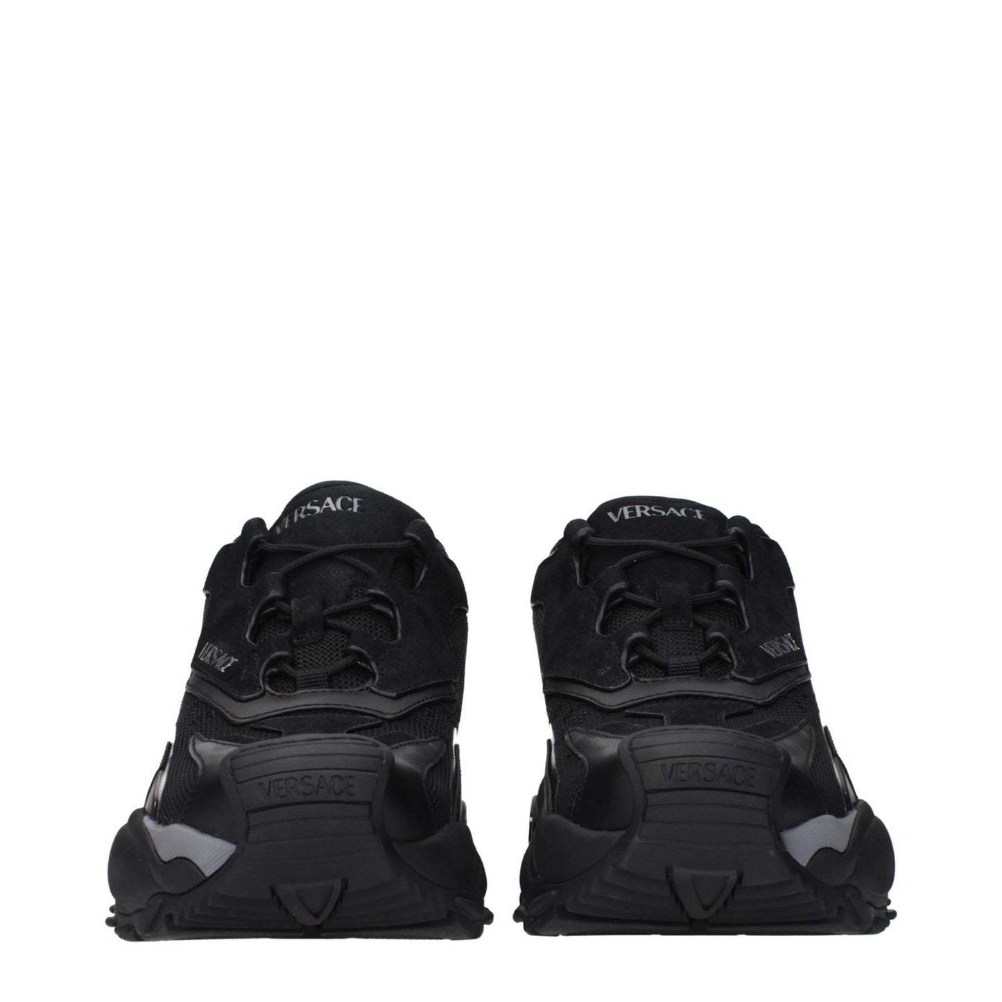Versace Black Fabric Athletic Sneakers