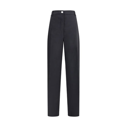 Max Mara Black Fleece Wool Casual Pants