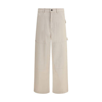 Max Mara Cream Cotton Cargo Pants