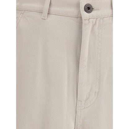 Max Mara Cream Cotton Cargo Pants